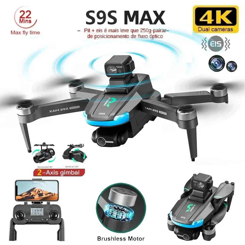 Drone Gimbal 2 Axis - Novo s9s max mini drone 4k