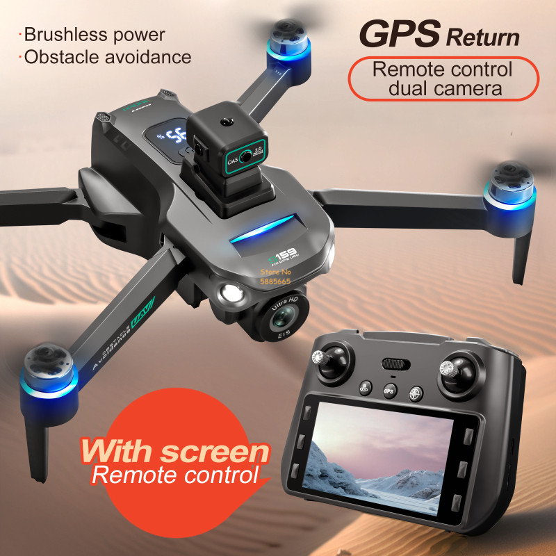 Drone Gimbal Brushless - 8k câmera dupla 5g wifi fpv