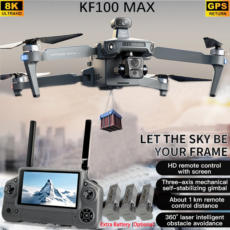 Drone Gimbal Brushless - Kf100 max gps drone 4k câmera