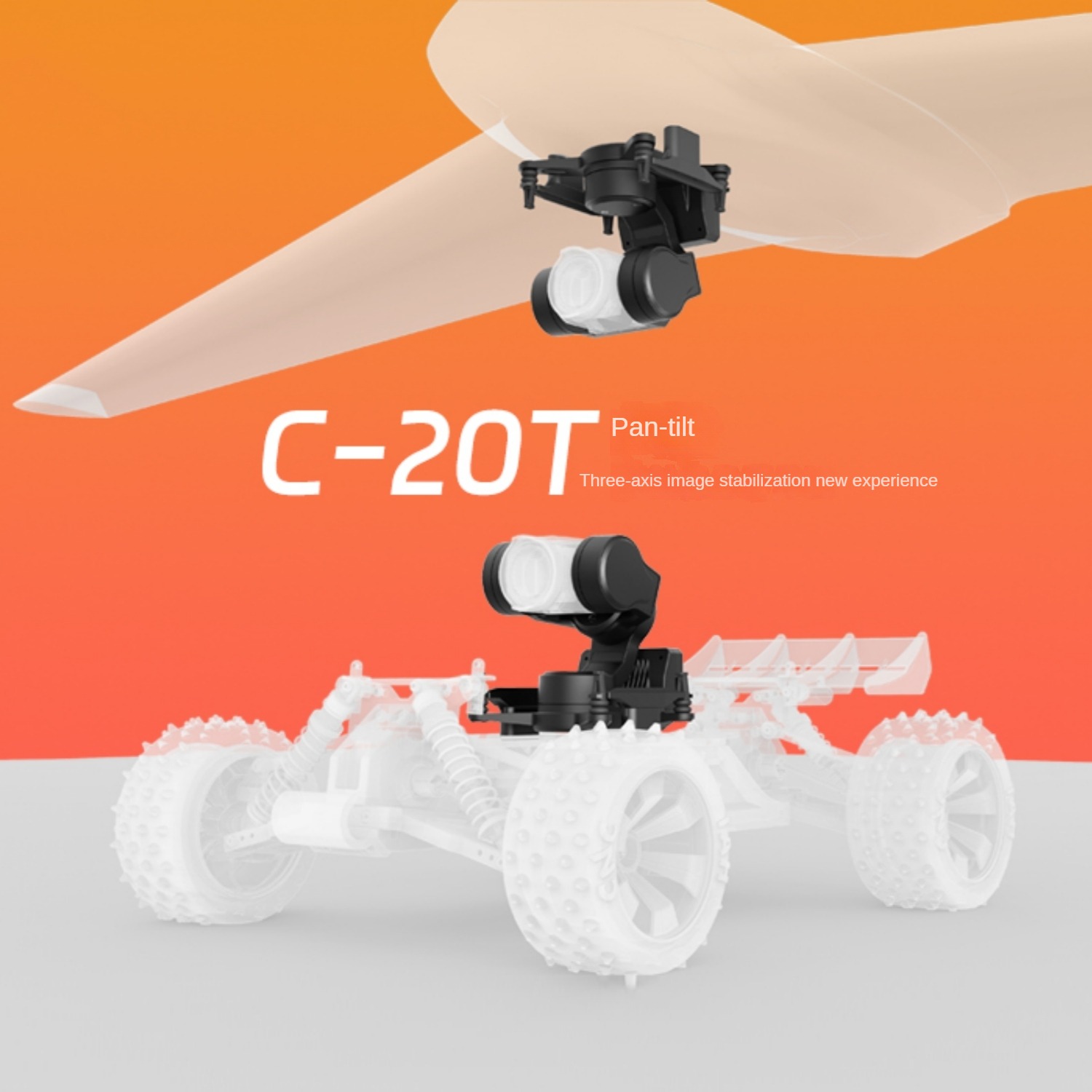 Drone Gimbal 3 Axis - NCZOBOE C-20T Módulo de Rastreamento de