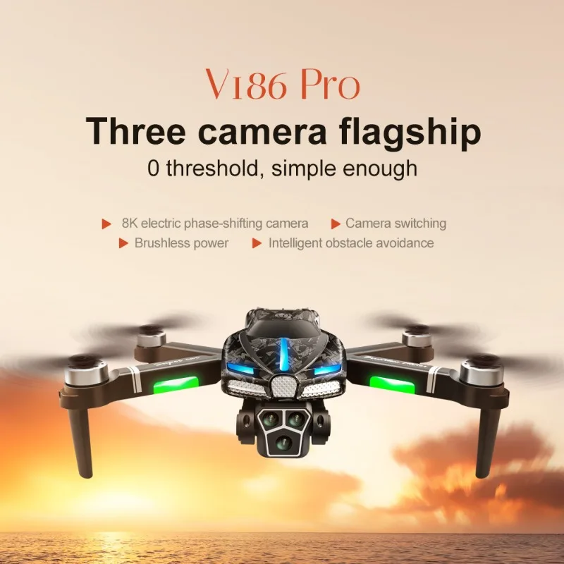 Novo v186 pro drone profission - Drone Gimbal 2 Axis avaliação e preço