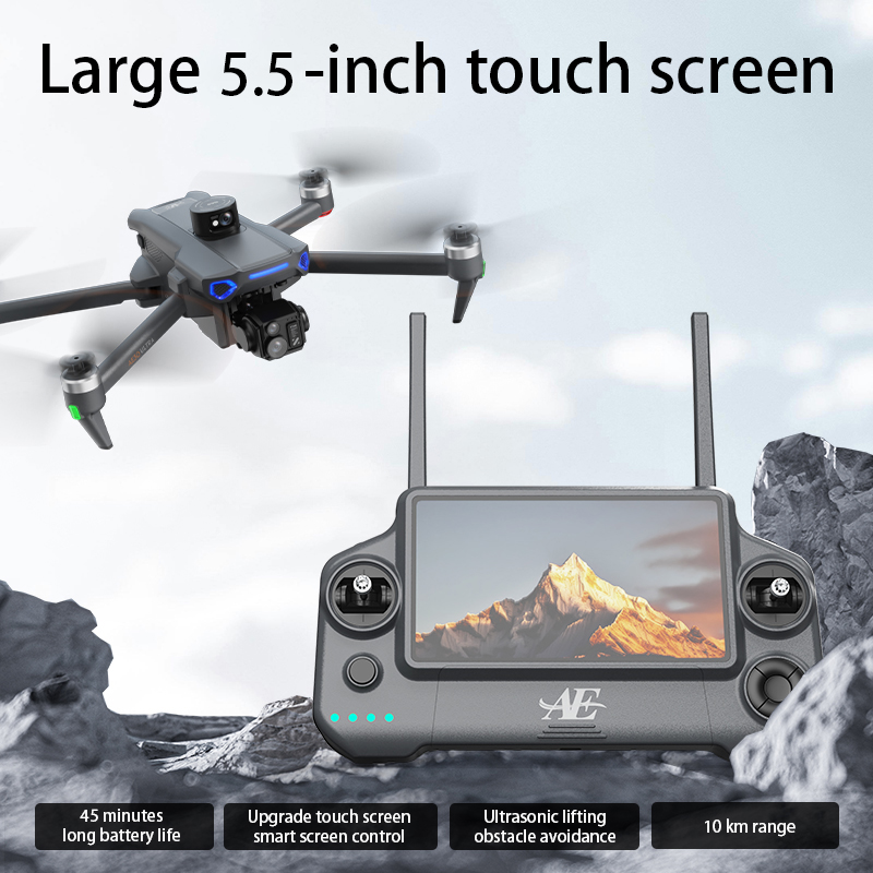 Drone RC 2026 AE30 com GPS, câ - Drone Gimbal 3 Axis avaliação e preço