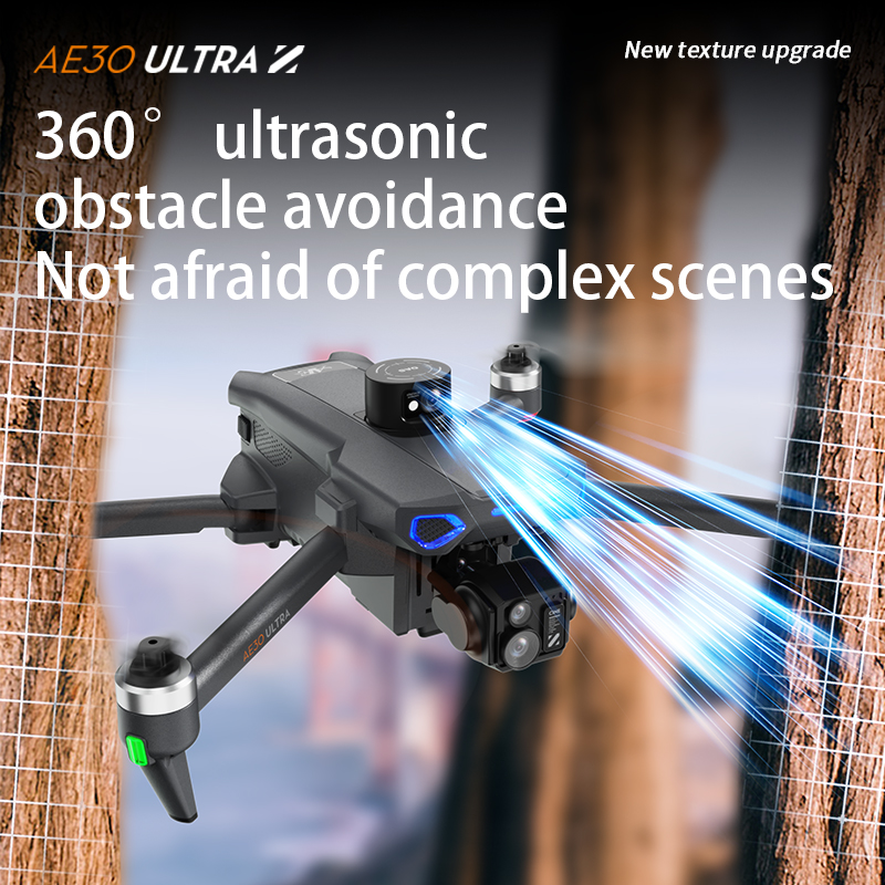 Drone RC 2026 AE30 com GPS, câ - Drone Gimbal 3 Axis avaliação e preço