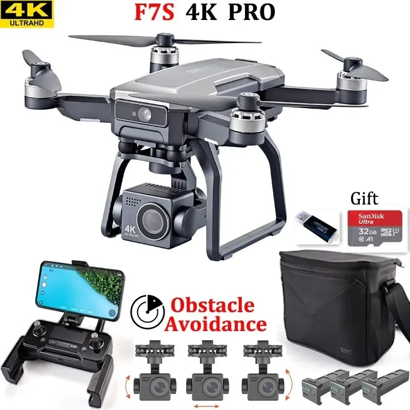SJRC F7s 4K PRO Drone 4K para  - Drone Gimbal 3 Axis avaliação e preço