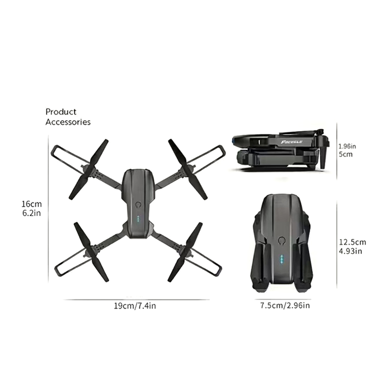 Drone RC Mini FACEGLE UAV E99, - Drone Gimbal Brushless avaliação e preço