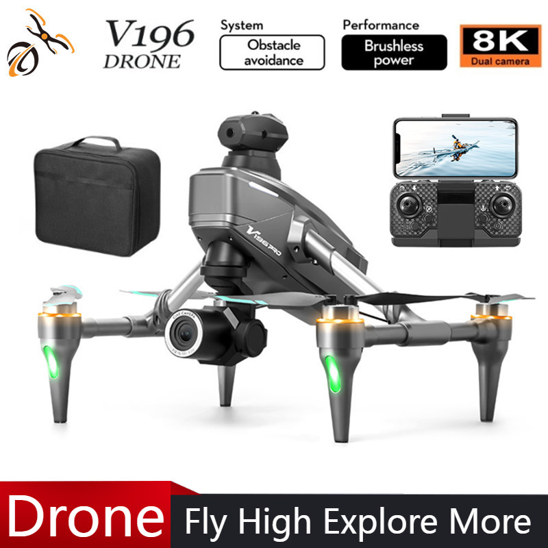 2025 v196 drone automático par - Drone Gimbal 2 Axis avaliação e preço